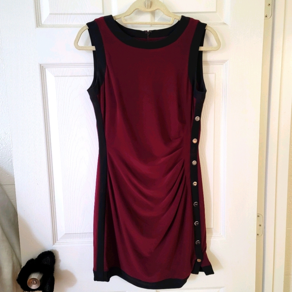 Lauren Ralph Lauren Maroon and Black Dress (6)